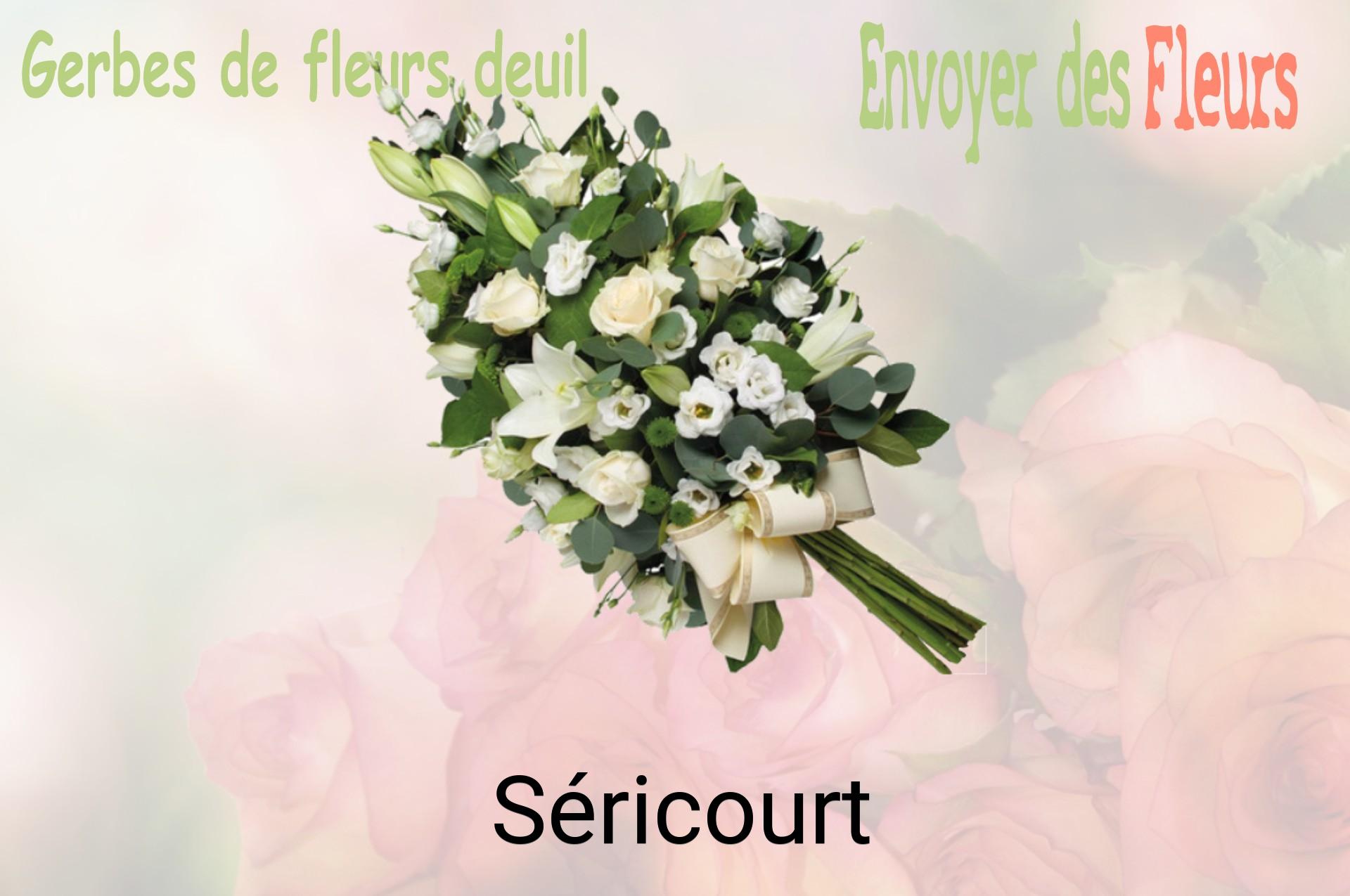 Gerbe de fleurs de deuil livrée à Séricourt